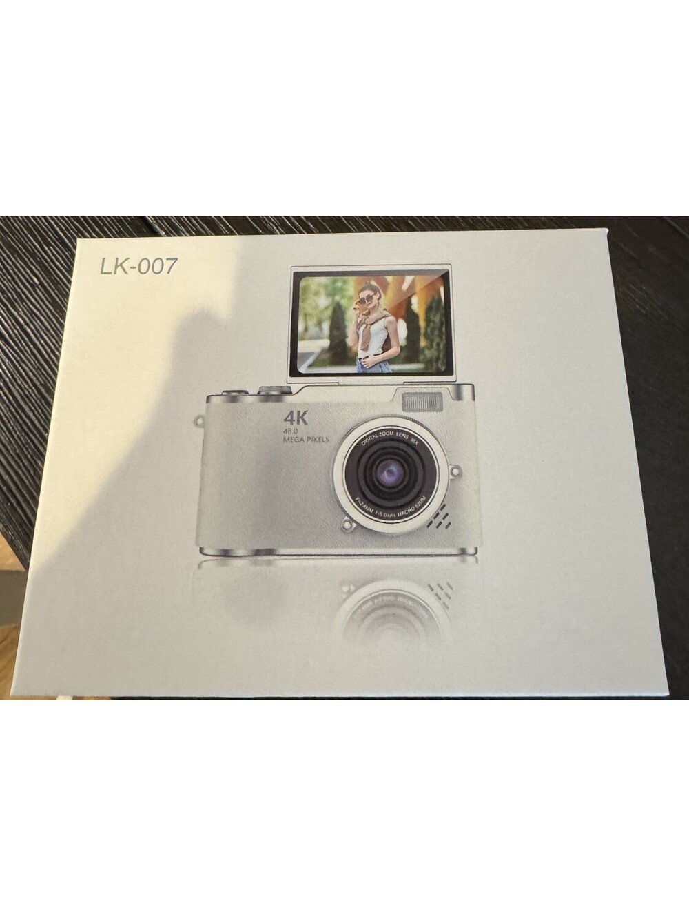 4K Digital Camera, Vlogging Camera with 180° Flip Screen LK-007 Pink New